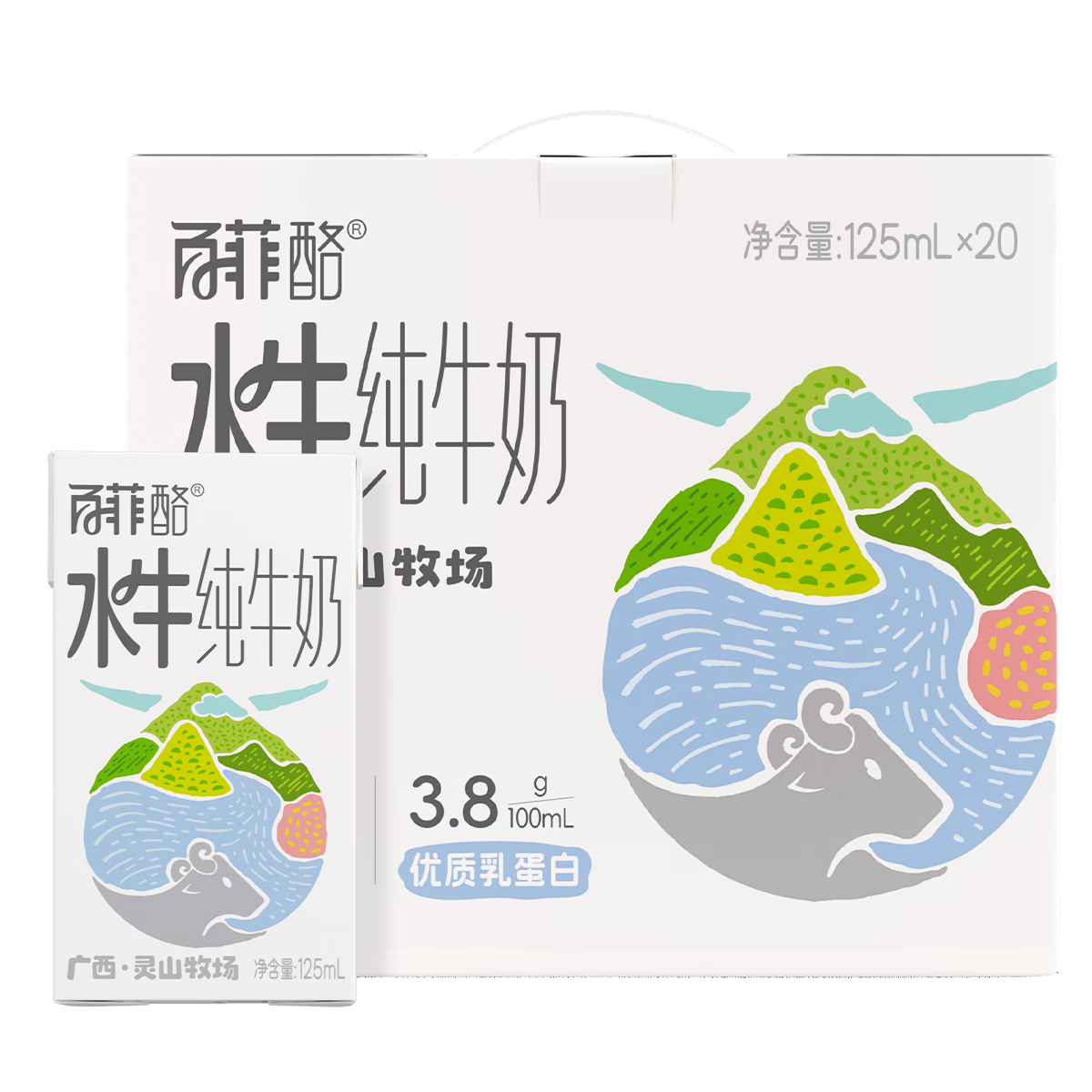 ���ڲ������ٷ��� ��ɽ���� ˮţ�� miniװ 125ml 20�� 3.8g�����鵰�� 57.86Ԫ(������)