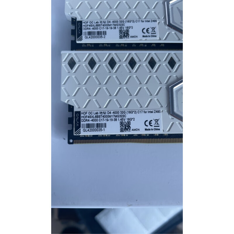 影馳名人堂DDR4 2*8G 3866/4000臺式機拆機內存條，三星bdie顆 拆機名人堂皚鉆系列4000c17 16g*2三星b