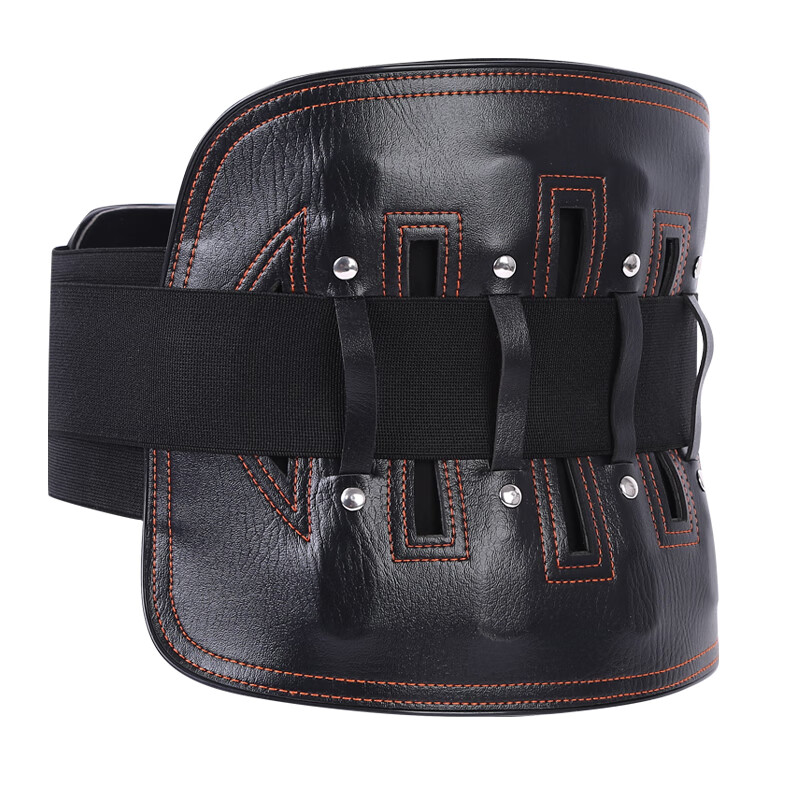 尚医健医用护腰带腰椎挺钢板透气腰椎间盘术后康复皮革男女久坐健身腰托 L码【选号看详情】