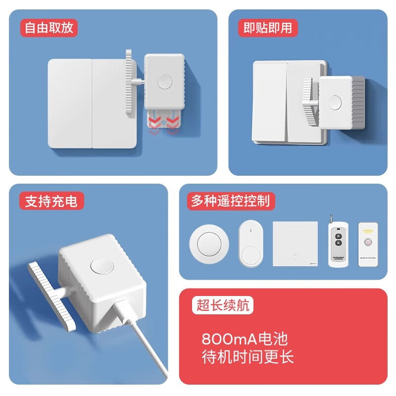 国际电工懒人关灯神器免布线遥控卧室控制开关灯智能开关宿舍好物无线开关 红外遥控款【白色】 开关