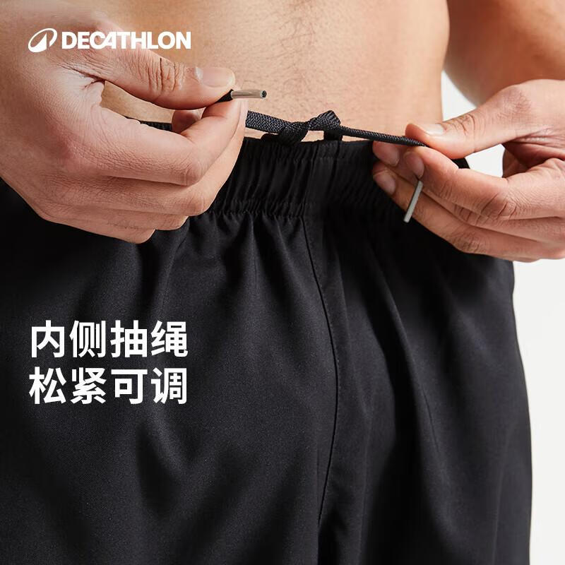 迪卡侬短裤男运动速干裤宽松训练健身跑步2432300经典黑(无内衬)XL