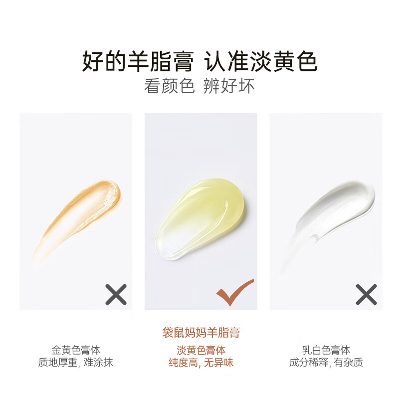 袋鼠妈妈羊脂膏乳头霜准孕妇预防皲裂乳头膏身体舒缓修护润肤羊毛脂护肤品 【四季广口款】羊毛脂修护膏28g