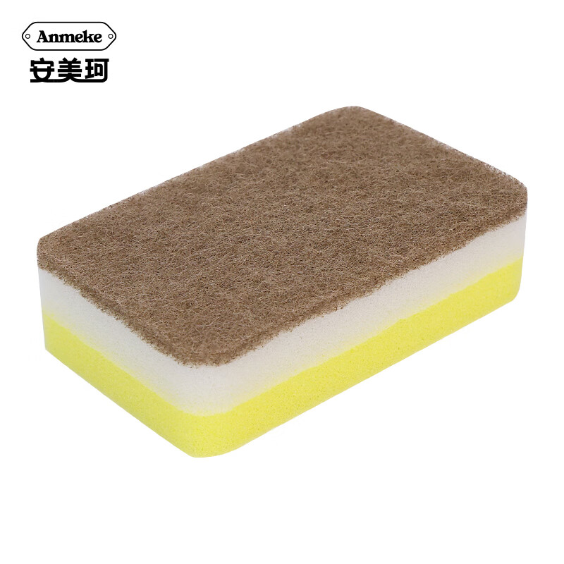 安美珂 百洁擦 加厚清洁海绵块 厨房刷碗刷锅百洁布 去油污海绵擦 10片/MK00013