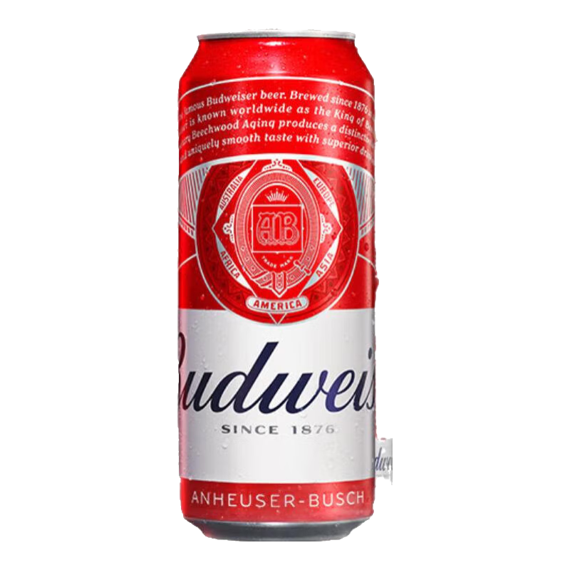 百威（BUDWEISER）淡色拉格 经典红罐TOP 聚会聚餐 节日送礼 450mL 20罐 整箱装