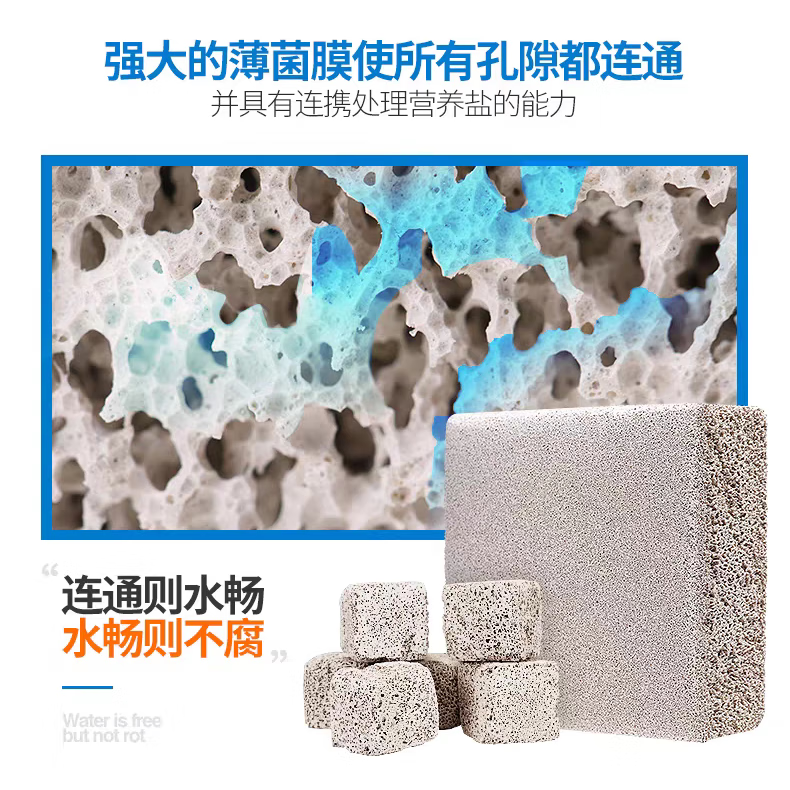 鱼麒麟鱼缸滤材MP超能神砖海缸方砖过滤材料海水缸厚砖龙鱼专用过滤球 MP超能球【原装】/19L 桶装