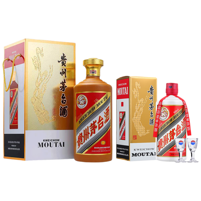 ę́ MOUTAI �����Ͱ׾� 53�� ���Ҷ 2.5L ��ƿװ ���� 500ml