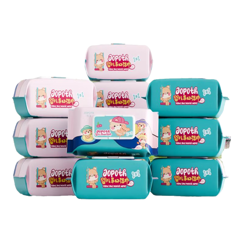 【萌宠】湿巾婴儿手口湿巾纸大包带盖湿巾纸加厚家庭装擦脸屁批发 加厚款： 1包80抽
