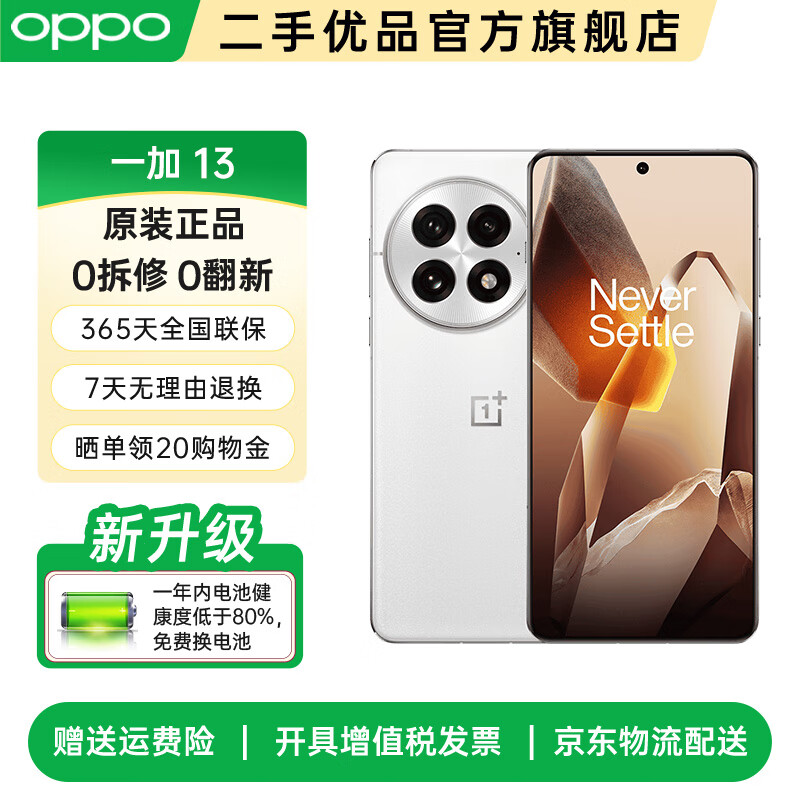 一加 13 官方二手 高通骁龙8至尊版 6000mAh 冰川电池 oppo智能AI游戏5G手机 一加 13 白露晨曦 24GB+1TB【赠原厂闪充】 准新