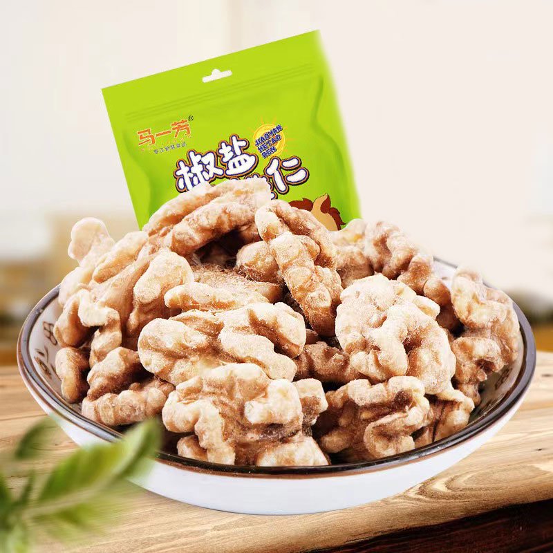 馬一芳2024年新貨椒鹽咸味核桃仁250g袋裝核桃堅(jiān)果干果休閑小零食 椒鹽核桃仁咸味250克*1袋嘗鮮