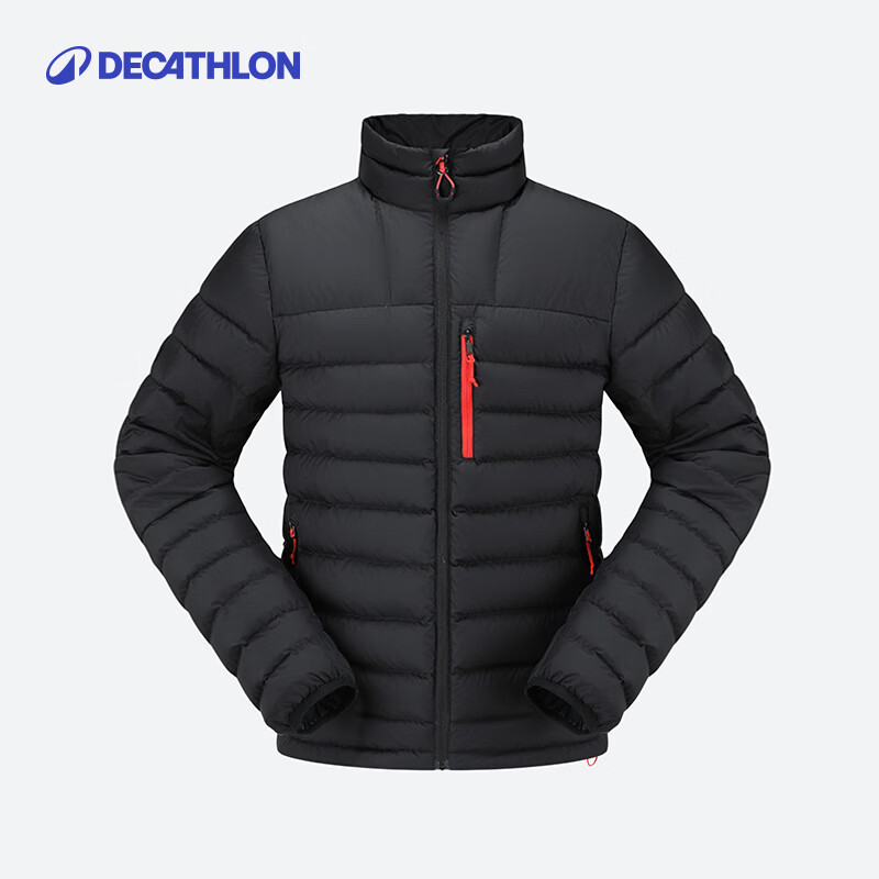 迪卡侬（DECATHLON）户外面包服羽绒服男常规款保暖休闲运动加厚修身FOR1 男款-黑色2025 L