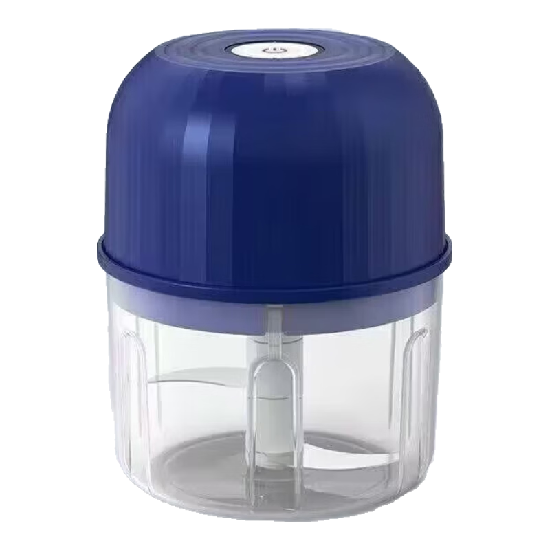搅蒜器打蒜器家用绞蒜切蒜器多功能辅食料理机电动蒜泥神器蒜蓉机自动切菜机压蒜器 蓝色-升级大电机 0.26L