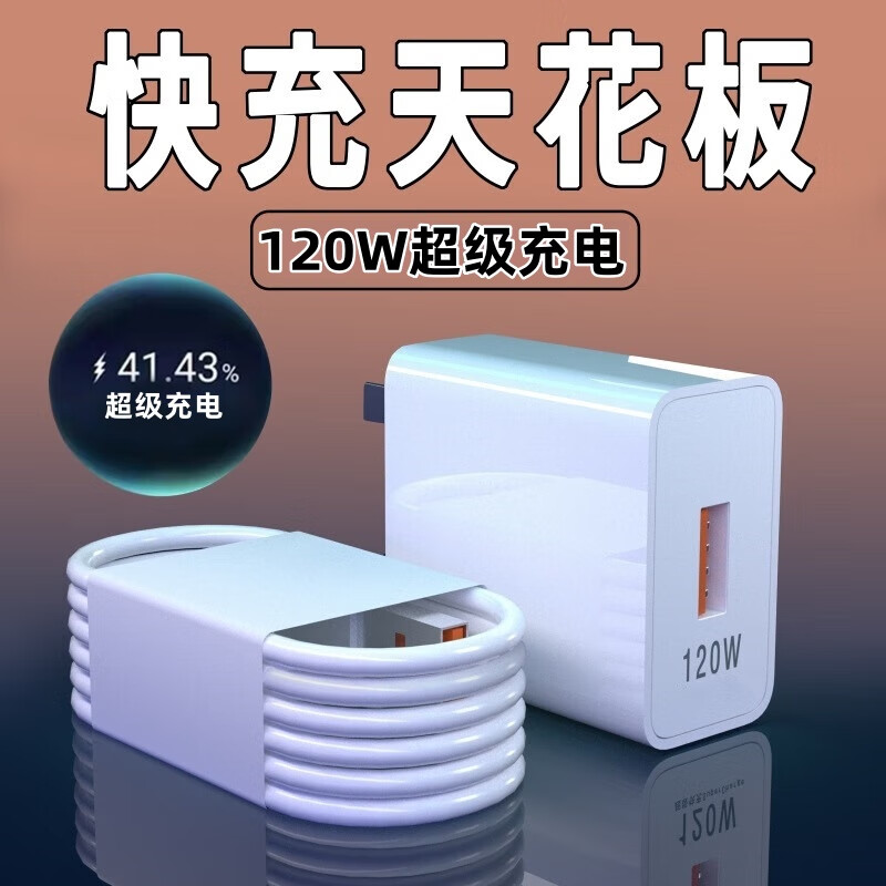 雷珞克快充头适用华为120w充电器nova8/9/10/11/12充电头mate40/50/60充电器线p50p60套装6A快充线 6A快充线【1.5米】