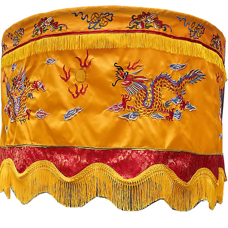 宝盖黄罗伞佛用品道家室外防水伞六龙黄龙伞鼓伞华盖伞