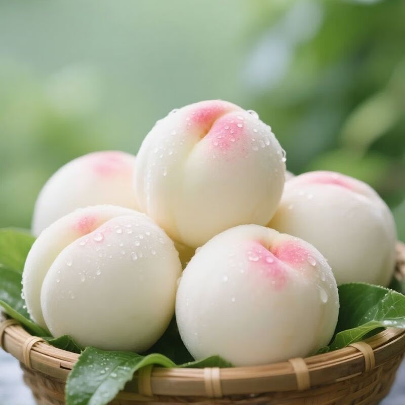 桃子奶油大白桃毛桃新鲜水果现摘脆甜水蜜桃白如玉应季批发一整箱 5-5.5斤带箱【单果170克起】