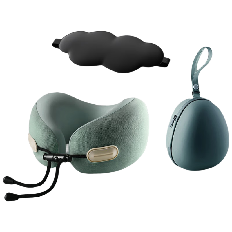 京冇u型枕护颈脖枕旅行脖套便携可收纳飞机u枕头眼罩遮光睡觉颈椎支撑