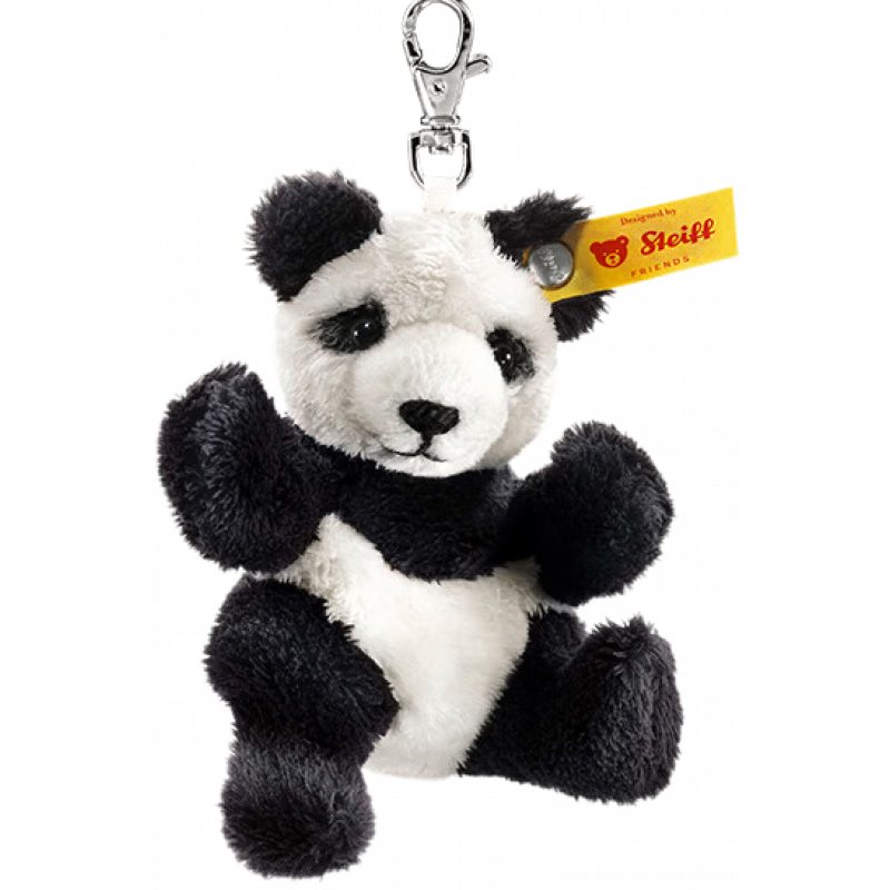 Steiff【新品】史戴芙好朋友系列熊貓企鵝瓢蟲(chóng)雪人毛絨包包掛件鑰匙扣吊 熊貓鑰匙鏈(9厘米) 10厘米以下
