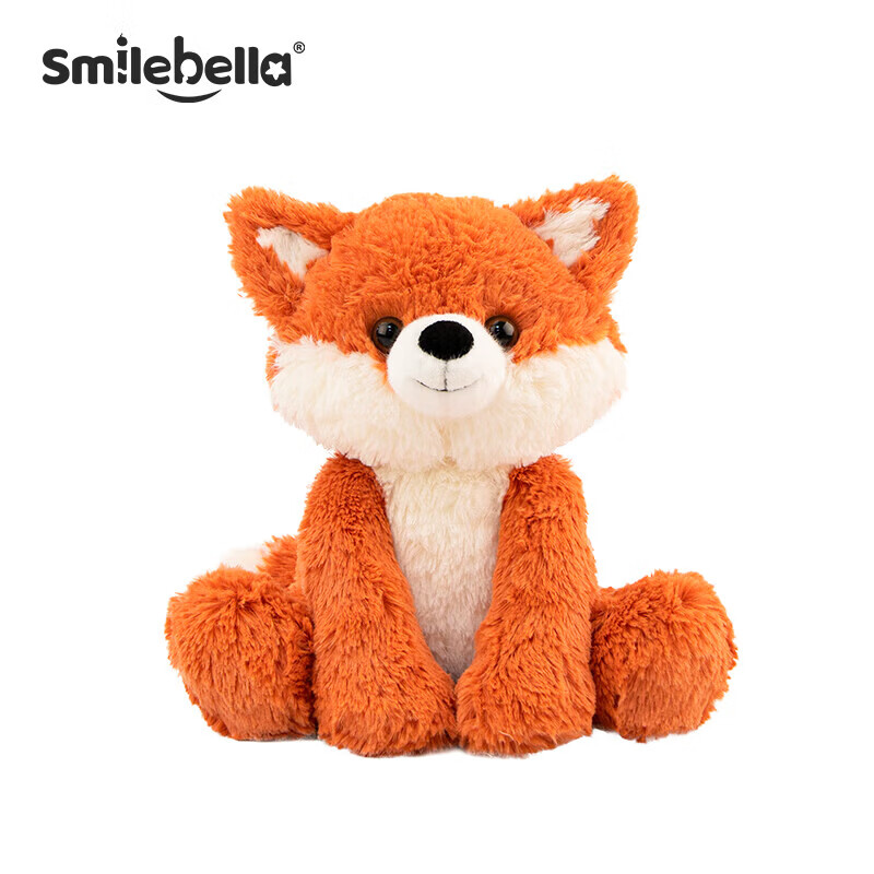 SMILE BELLA英国笑脸狐狸毛绒玩具小玩偶生日礼物公仔安抚娃娃睡觉抱枕女生 笑脸狐狸送抽绳袋 20CM