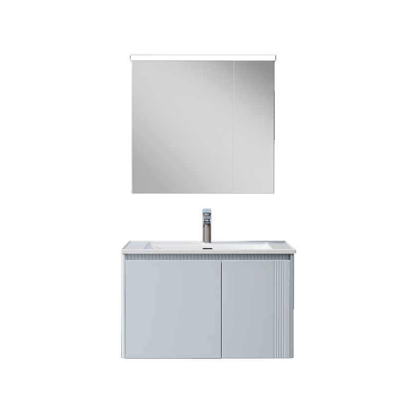 恒潔(HEGII)鋁合金浴室柜陶瓷一體盆不銹鋼防潮2501(BM2203J-70Q薄暮灰智能款