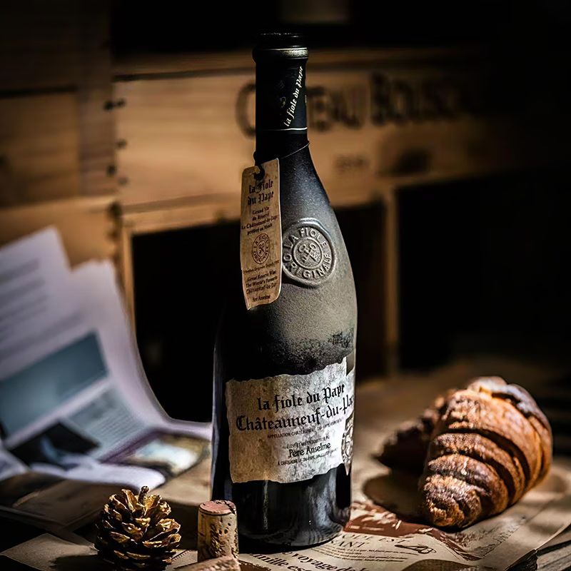 BROTTE法国歪脖子红酒特级教皇新堡产区干红葡萄酒原瓶进口【礼盒礼袋】 歪脖子教皇新堡750ml*2支