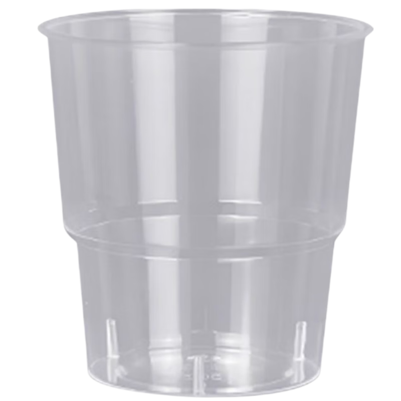 航空杯一次性硬杯子茶杯食品级透明塑料加厚家用咖啡杯酒水试饮杯 【100只】160ML台阶杯
