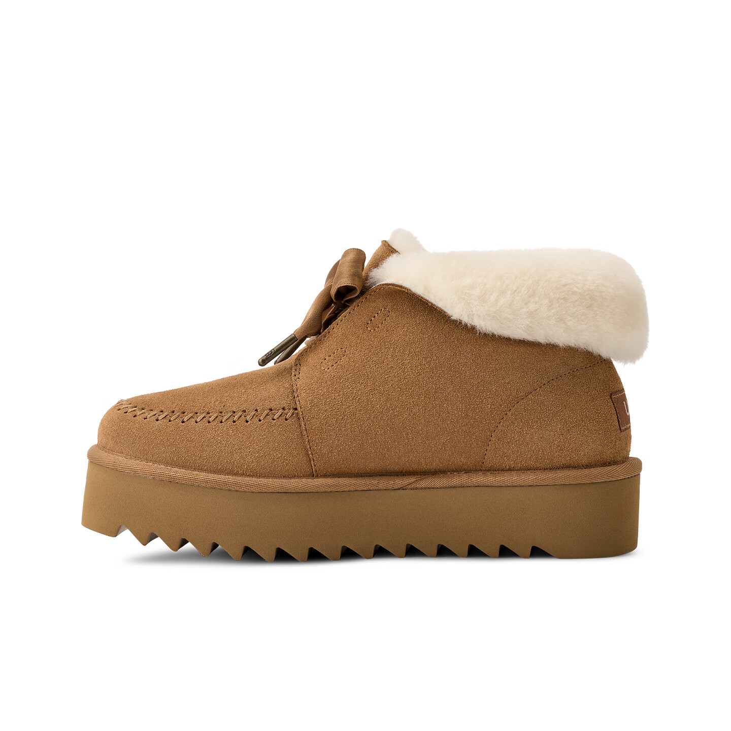 UGG秋季新款女士舒适蝴蝶结厚底可翻折鞋领休闲懒人毛毛鞋1174570 CHE | 栗色 38