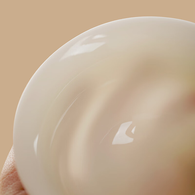 钰铨龙门 冰清玉洁润宝盖碗 德化传统中国白高端茶具纯手工三才茶碗礼盒装 冰清玉洁润宝盖碗