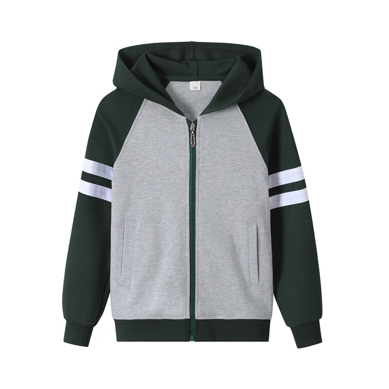 嘟袋兔中小学生儿童校服外套春秋款运动服 墨绿色 170 码适合身高160