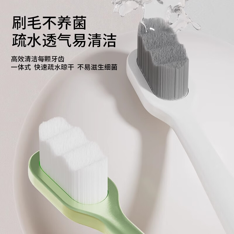 Sweetrip万毛牙刷超软毛小头牙刷牙龈敏感专用家庭装成人护龈牙刷 万毛牙刷1卡 3支