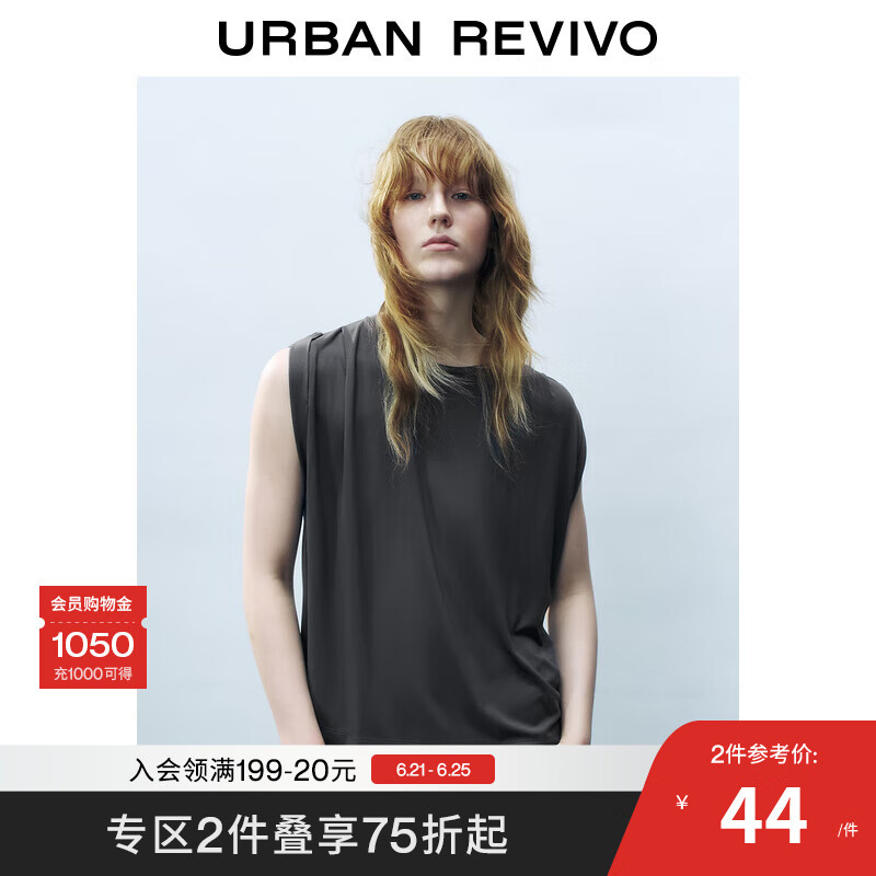 UR2025夏季新款女装简约休闲纯色百搭宽松T恤UWM450075 深灰 XS