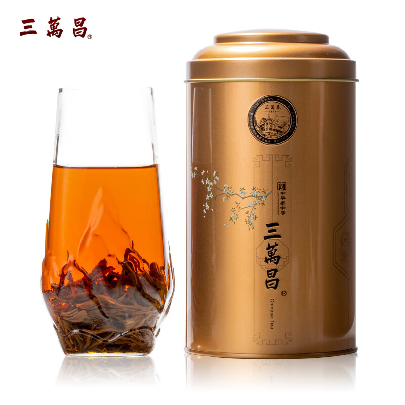 三萬(wàn)昌云南鳳慶金絲滇紅二級蜜香型散裝紅茶罐裝茶葉新茶100g 100g