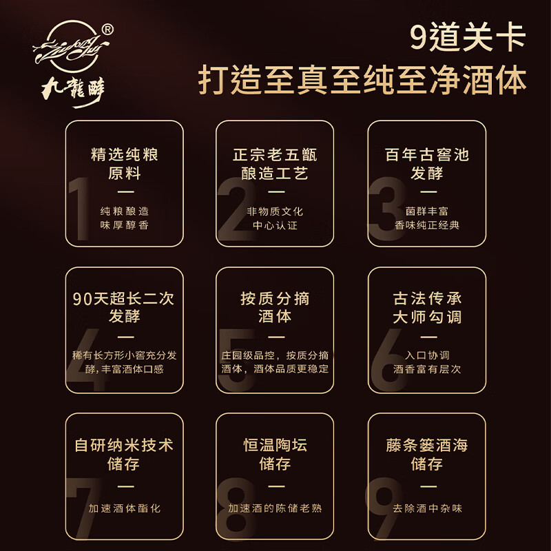 九龍醉(jiulongzui)九龙波酒 健康100 浓香型36度 500ml*4 健康饮酒口感柔顺商务宴请 36度 500mL 4瓶