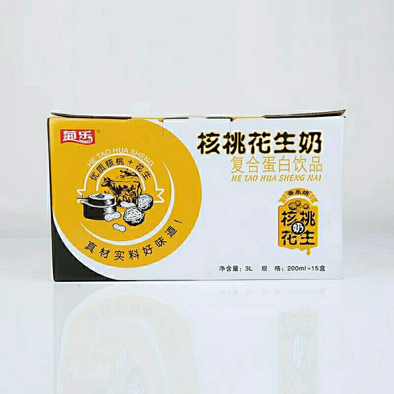 菊樂(lè )核桃花生牛奶營(yíng)養早餐飲品225ml*12盒