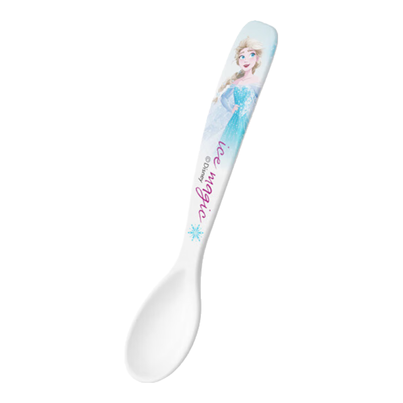 希爾(SHALL)冰雪奇緣可愛(ài)風(fēng)兒童餐具密胺卡通餐盤(pán)寶寶防摔吃飯兒童碗套裝 13.8cm兒童勺子