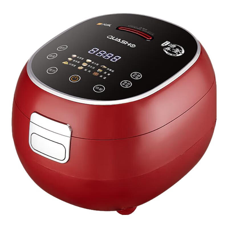 千寿QUASH0 低糖电饭煲 0涂层 柴火饭煲316不锈钢球釜内胆 1-2-3-4个人家用3L沥米饭锅控降减糖电饭锅 红色 升级304不锈钢内盖 3L 1-4人适用 【316L球釜内胆】