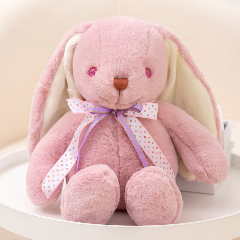 女生超喜欢的粉色小兔子公仔布娃娃可爱玩偶送女孩子生日礼物少女心