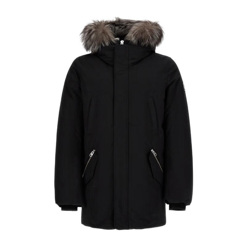 MACKAGE男士短款連帽鴨絨羽絨服輕薄保暖防風(fēng)透氣男裝 黑色 均碼 |US-42