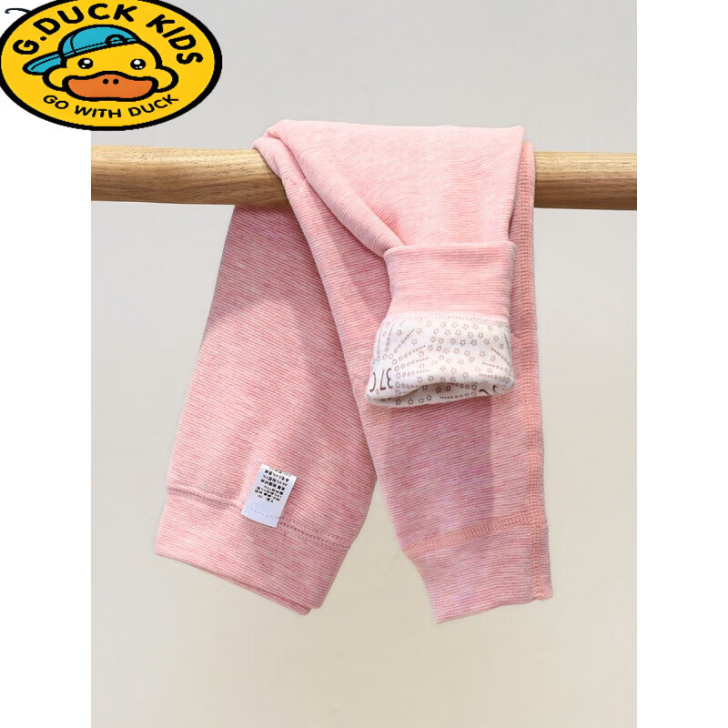 G.DUCKKIDS兒童保暖褲內穿女童加厚秋褲寶寶秋冬季打底褲中大童2024男童棉褲 夾粉 羊毛蠶絲雙層恒溫褲- 160 【身高150左右】