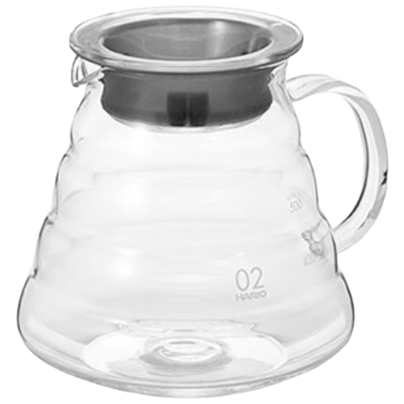 HARIO玻璃咖啡壺 耐熱大容量600ml美式手沖咖啡分享杯云朵造型通透美觀