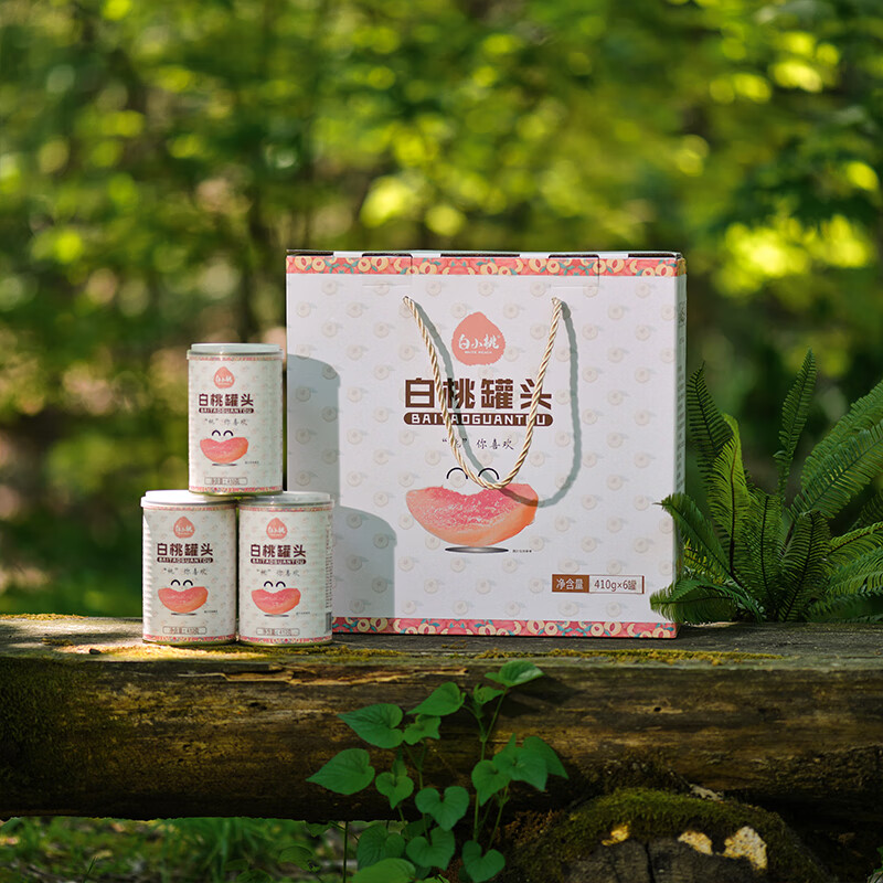 白小桃集安特产白桃罐头410g每罐 顺丰发货 白桃（410g*6罐）礼盒