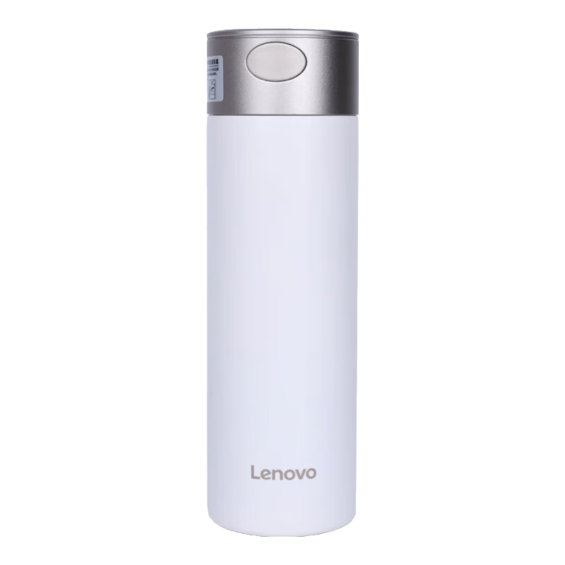 联想（Lenovo）保温杯316L不锈钢保温杯保冷杯速开商务水杯保温杯 480ml 白色