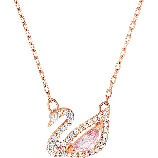 施华洛世奇（SWAROVSKI）【品牌直供】粉色天鹅项链女 女士项链送女友礼物 5469989