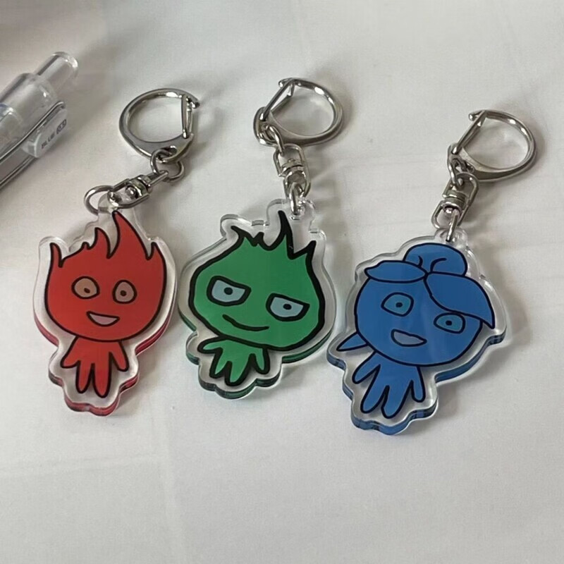 冰娃 火娃 绿娃各2个【6个装】 双面都有保护膜需撕开