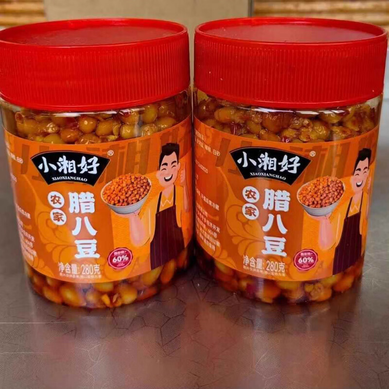 小湘好農(nóng)家臘八豆湖南特產(chǎn)下飯菜即食醬菜咸菜黃豆醬豆豉醬拌飯醬 臘八豆280g_(一瓶)