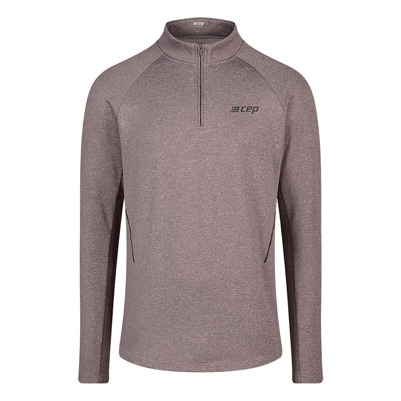 CEP秋冬跑步套头衫男运动保暖卫衣加绒上衣户外速干吸汗抓绒衣 茄紫色_新款 S