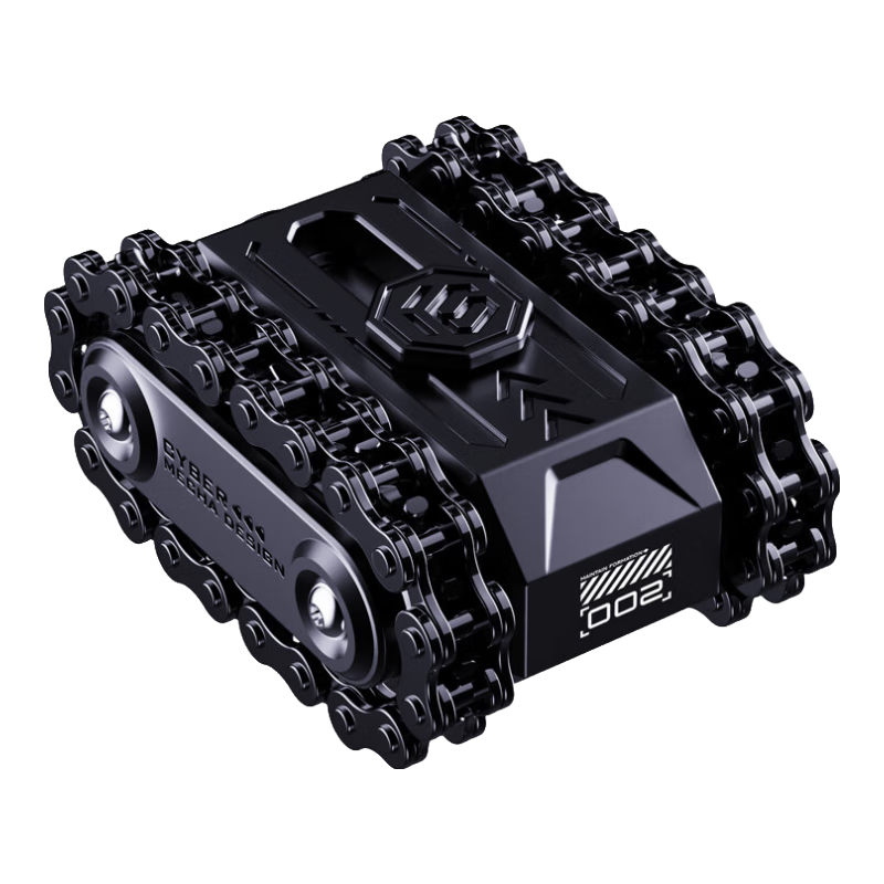 KELEIGE解壓玩具edc指尖陀螺機械坦克黑科技減壓發(fā)泄神器辦公室手把件男 履帶滾動(dòng)推牌【002坦克】騎士黑 解壓高級大人玩具機械金屬