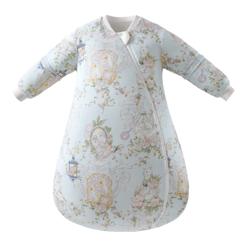 貝肽斯嬰兒睡袋暖姜恒溫兒童一體睡袋嬰幼兒防踢被睡衣四季雙層 弗里德S