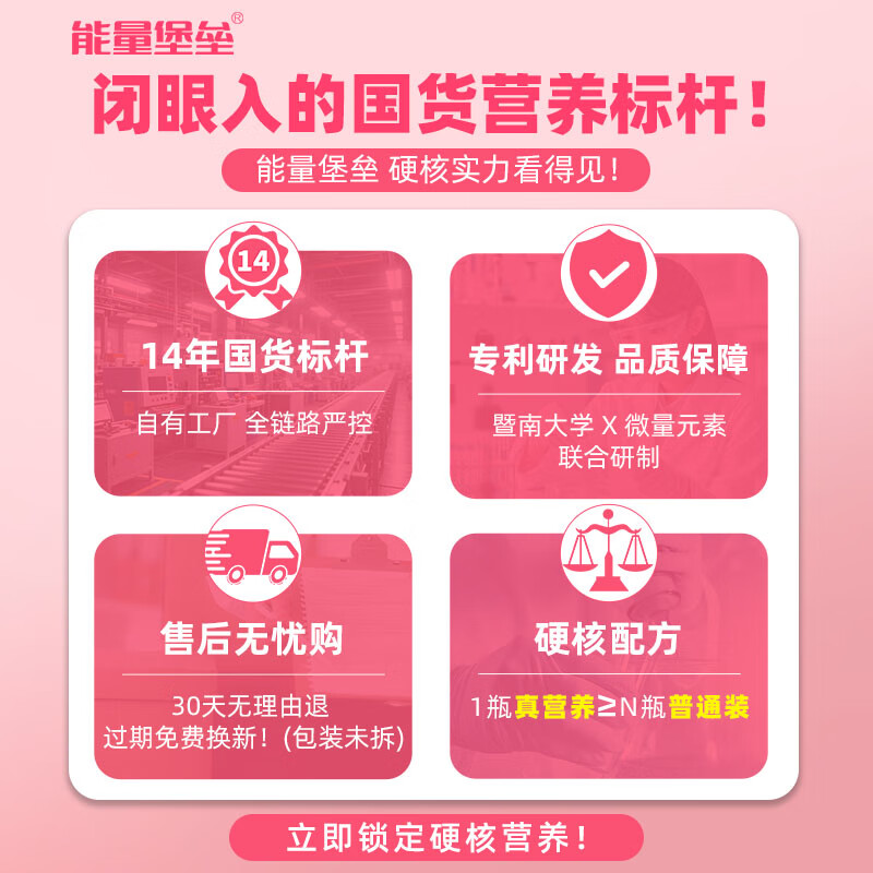 能量堡垒弥补血红素铁富铁软糖 高阶补铁气血女性铁剂孕妇复合维生素软糖 【3大盒赠3小盒】红枣味|阶段铁能量补充