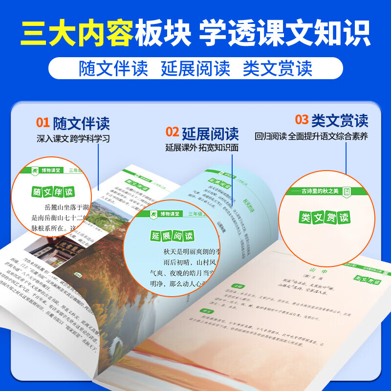 【出版社直发】2026春季新版阳光同学博物课堂三年级上下册 小学生博物课堂语文三年级同步阅读教材辅导书人教版 全国通用课本寻宝语文学习大百科全书 【2册】三年级上册+下册