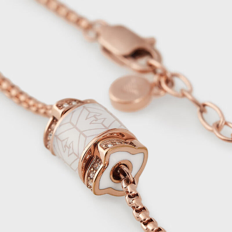 阿玛尼正品轻奢小众小蛮腰转运珠项链锁骨链高级感精致气质送女友礼物 EGS2828221【白色小蛮腰】