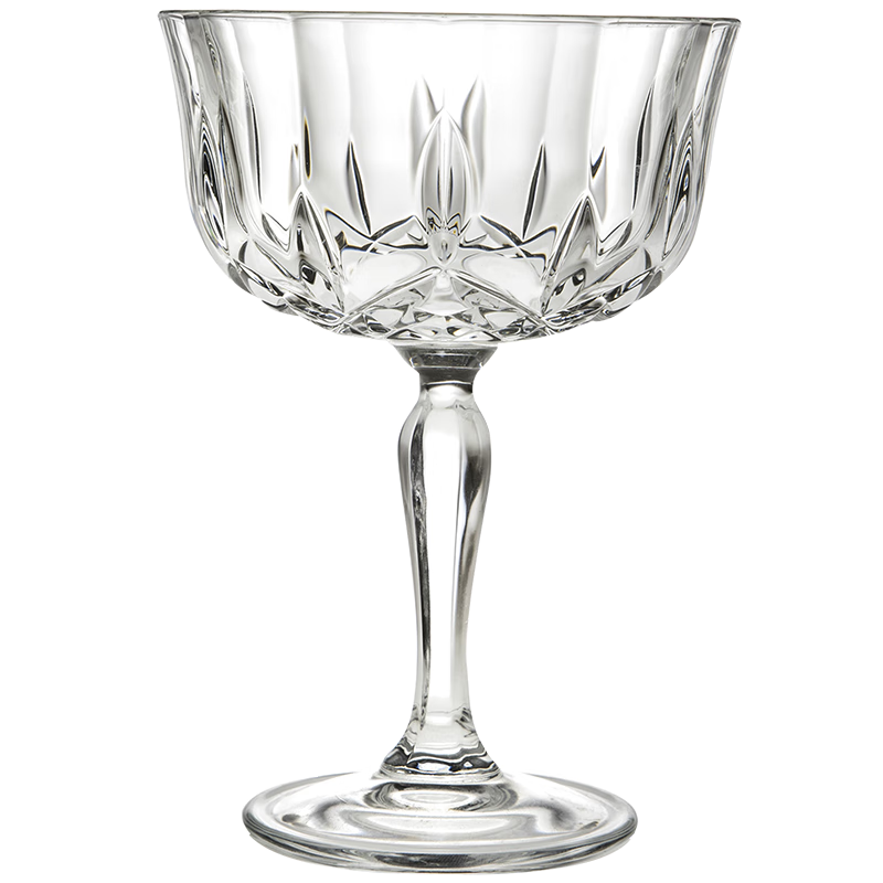 RCR意大利進(jìn)口水晶高腳紅酒杯醒酒器套裝高檔感輕奢香檳杯新婚禮物 【傲柏】刻花寬口240ml香檳杯 2只